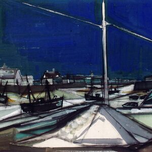 Gande Carte Postale Jacques Declercq «Gravelines, ciel plombé»